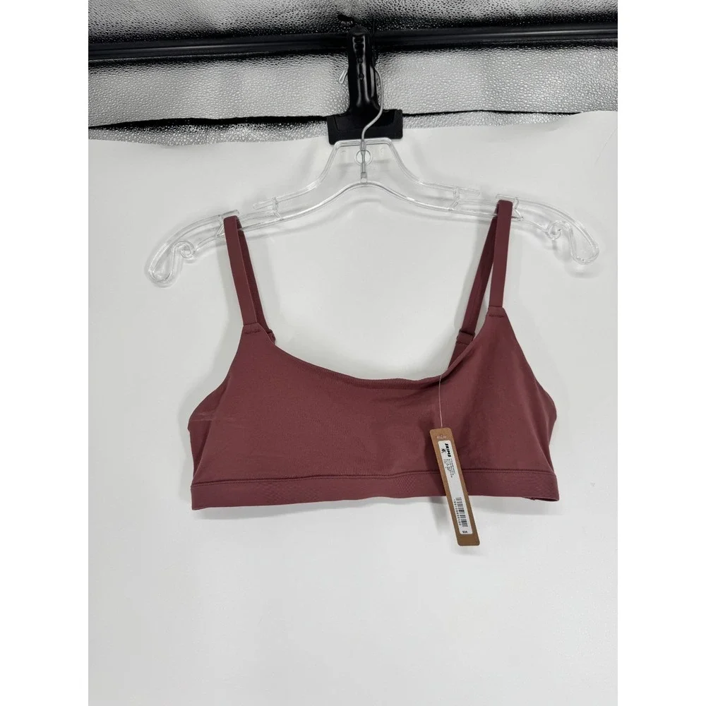SKIMS Fits Everybody Scoop Bralette Bra Womens Medium Beet Maroon Burgundy Red